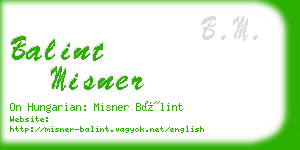 balint misner business card